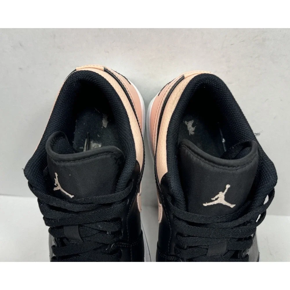 Nike Air Jordan 1 Low Crimson Tint Black Pink Men's Size 9 553558-034 Shoes